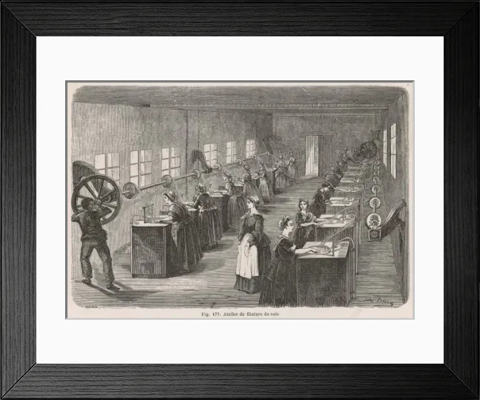 Framed Print : Spinning Silk in France Framed Print : Spinning Silk in France