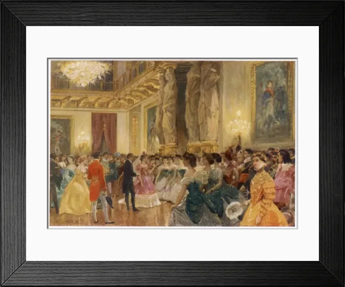 Framed Print : French Ball at Court Framed Print : French Ball at Court