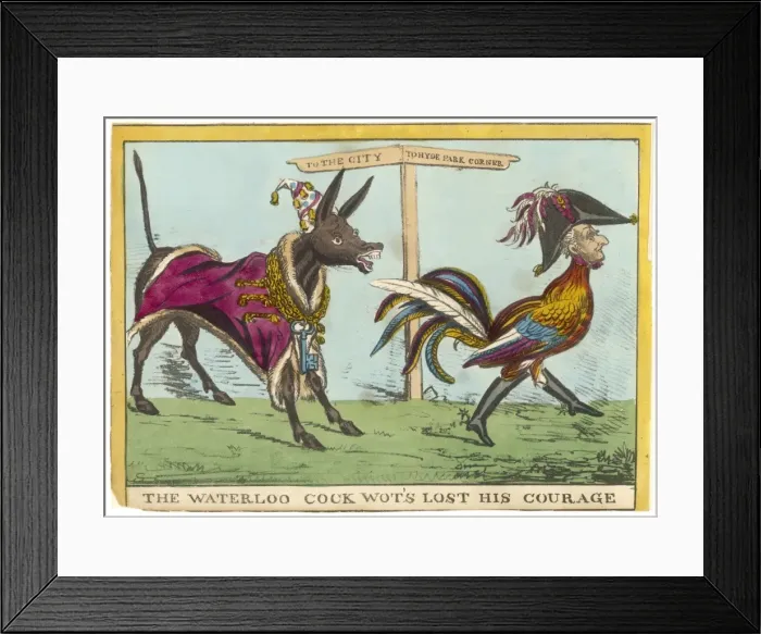 Framed Print : Wellington Cartoon Framed Print : Wellington Cartoon