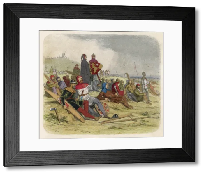 Framed Print : Crecy : English Wait Framed Print : Crecy : English Wait