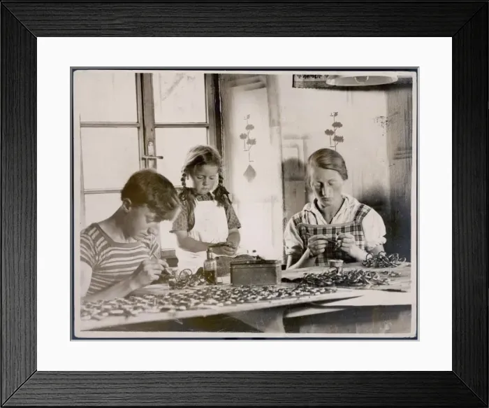 Framed Print : Making Jews Harps 1932 Framed Print : Making Jews Harps 1932
