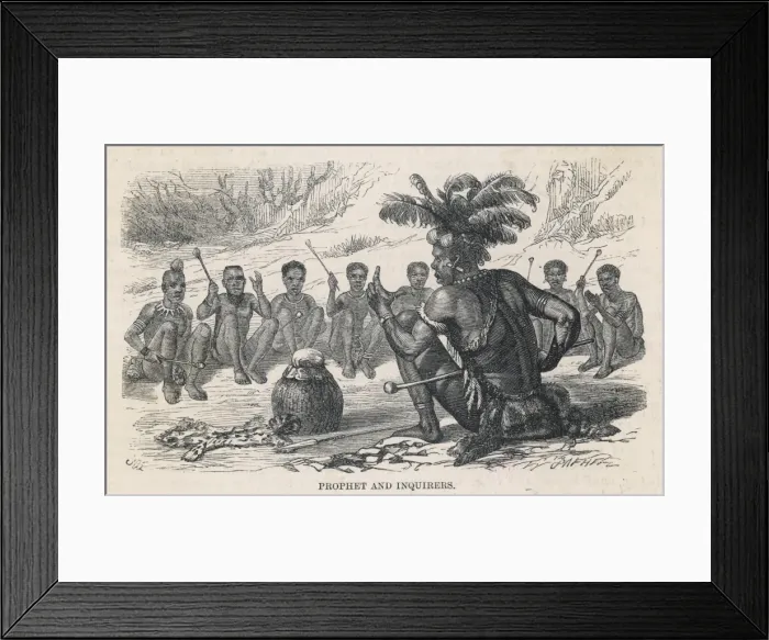 Framed Print : Kaffir Witch Doctor / 1850 Framed Print : Kaffir Witch Doctor / 1850