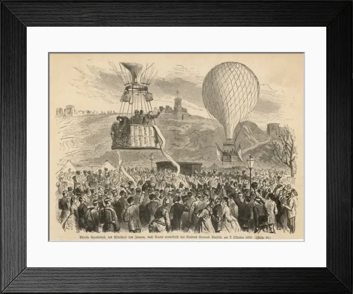 Framed Print : Siege of Paris- Balloons Framed Print : Siege of Paris- Balloons