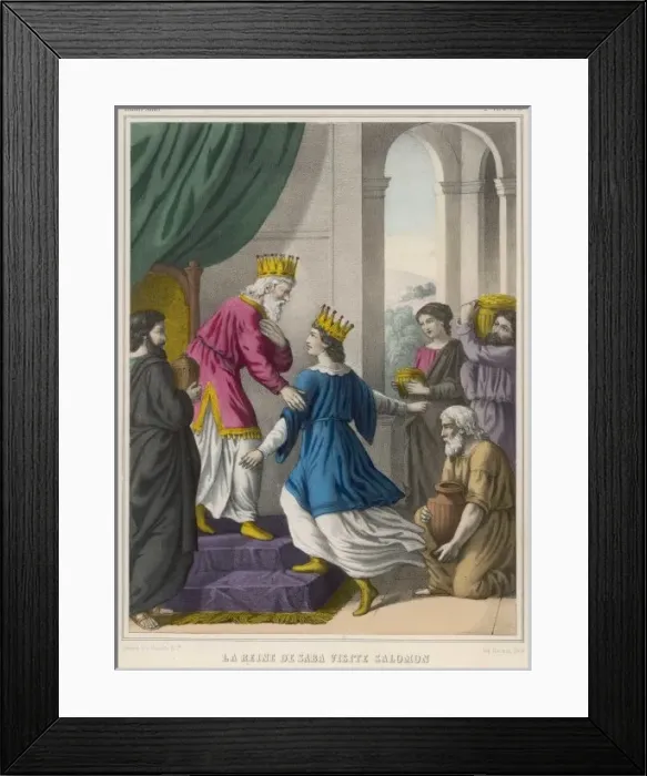 Framed Print : Solomon and Q of Sheba Framed Print : Solomon and Q of Sheba