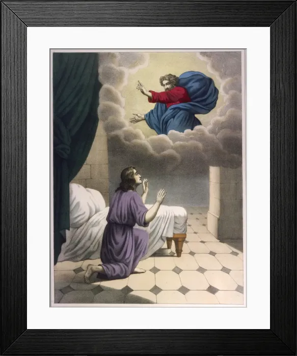 Framed Print : Samuel Visited by God Framed Print : Samuel Visited by God