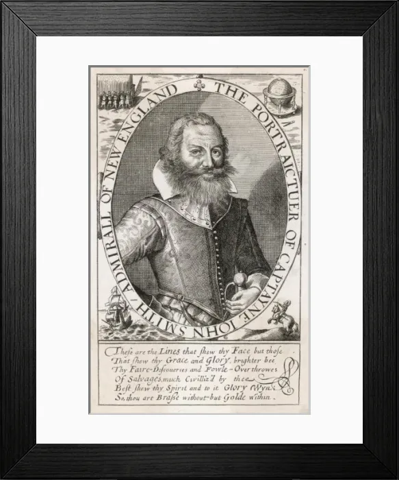 Framed Print : John Smith / s De Passe Framed Print : John Smith / s De Passe