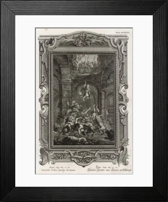 Framed Print : Daniel in Lions Den Framed Print : Daniel in Lions Den