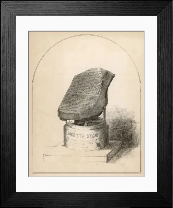 Framed Print : Egypt / Rosetta Stone Framed Print : Egypt / Rosetta Stone