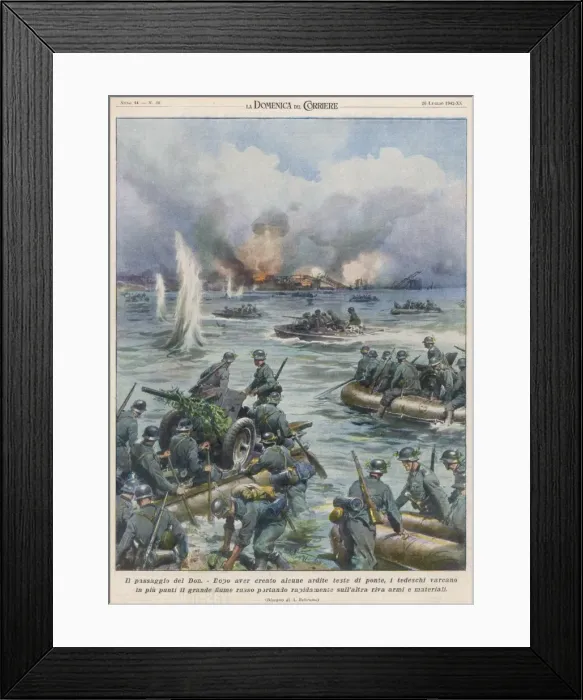 Framed Print : Germans Cross the Don Framed Print : Germans Cross the Don
