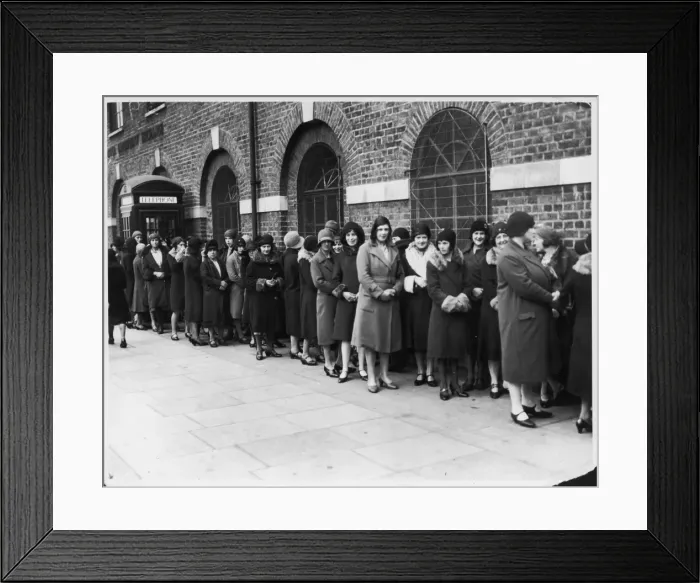 Framed Print : British Depression Queue Framed Print : British Depression Queue