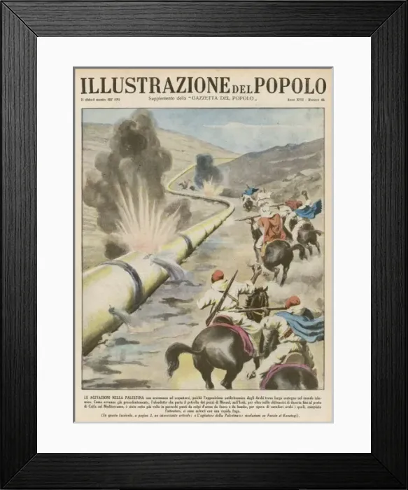 Framed Print : Arabs Sabotage Oil Pipes Framed Print : Arabs Sabotage Oil Pipes