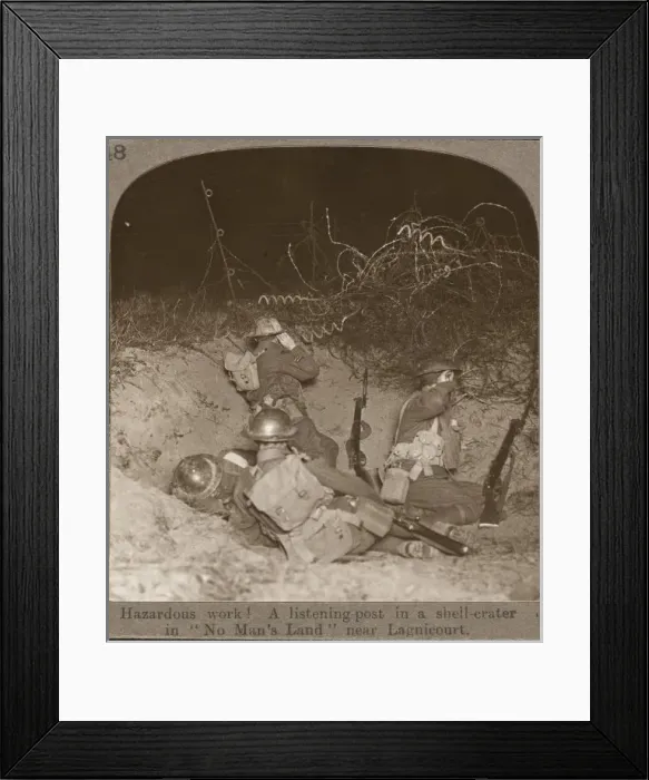 Framed Print : Night in a Shell Crater Framed Print : Night in a Shell Crater
