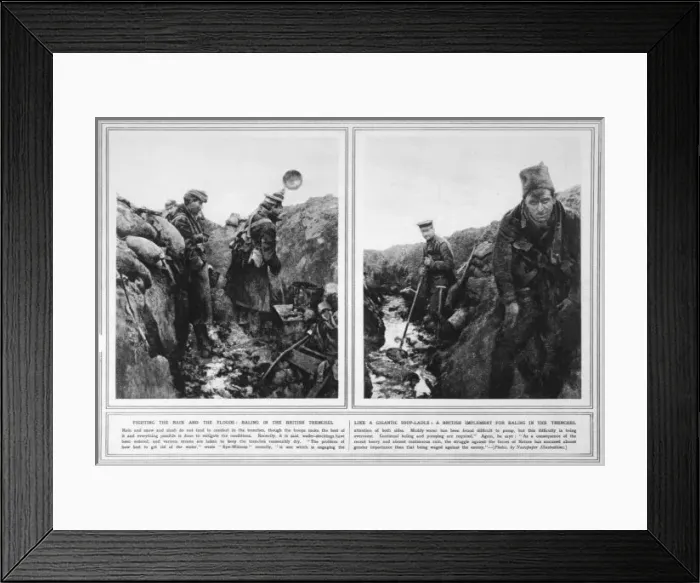 Framed Print : Trench Conditions 1915 Framed Print : Trench Conditions 1915