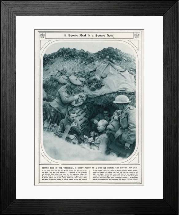 Framed Print : Trench Life 1916 Framed Print : Trench Life 1916