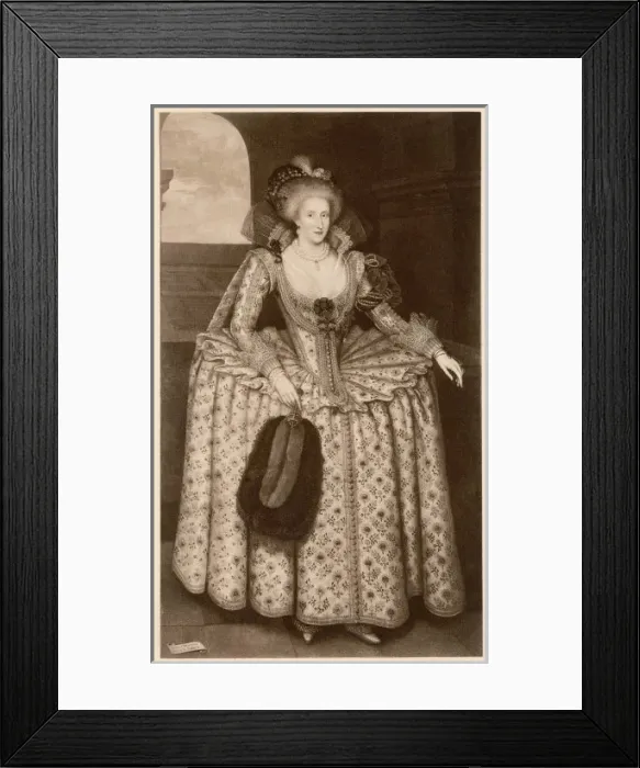 Framed Print : Anne of Denmark  /  Ful-Lgth