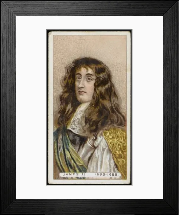 Framed Print : James Ii / Cigarette Card Framed Print : James Ii / Cigarette Card