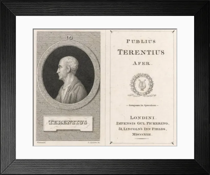 Framed Print : Terentius / Terence / 1822 Framed Print : Terentius / Terence / 1822