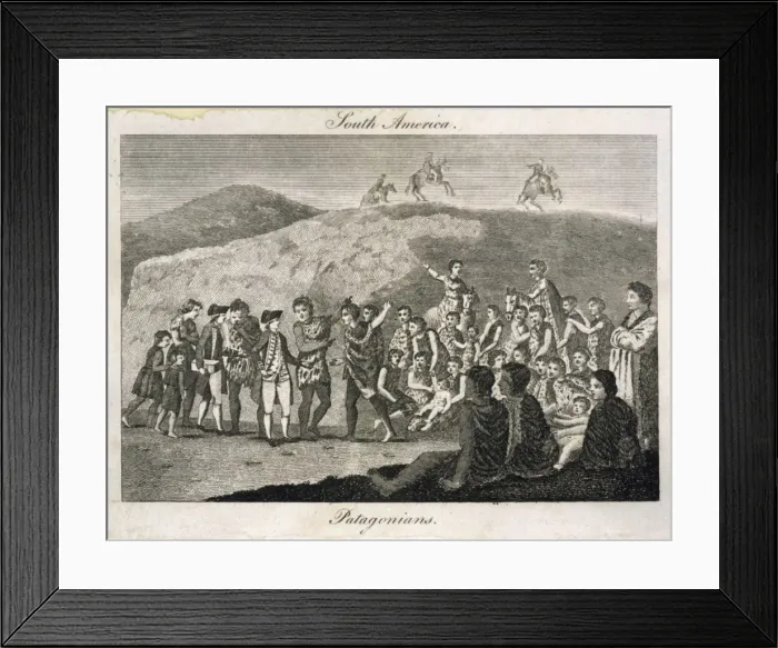 Framed Print : Patagonians & Europeans Framed Print : Patagonians & Europeans