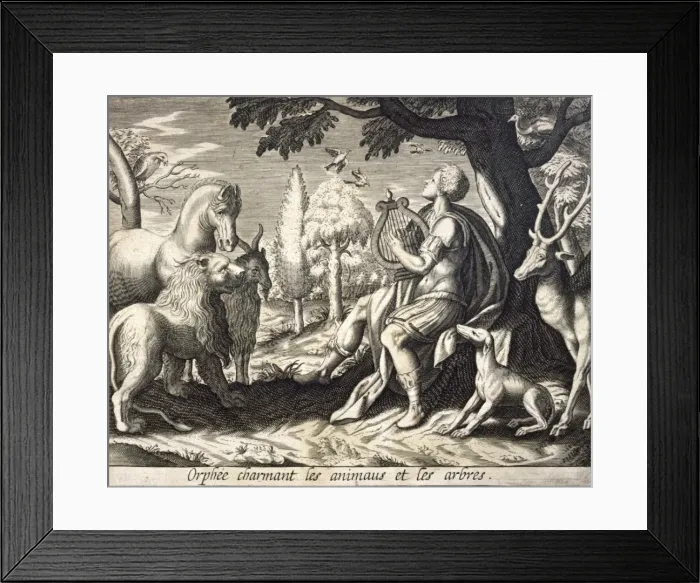 Framed Print : Orpheus Charms Animals Framed Print : Orpheus Charms Animals