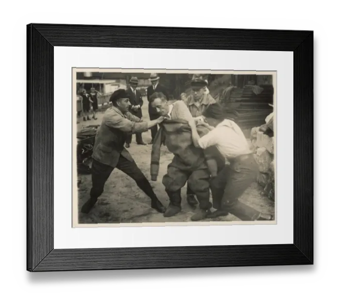 Framed Print : Diving Suit Struggle Framed Print : Diving Suit Struggle