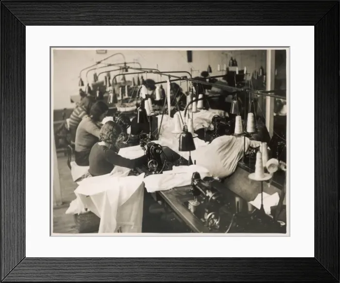 Framed Print : Making Parachutes 1933 Framed Print : Making Parachutes 1933