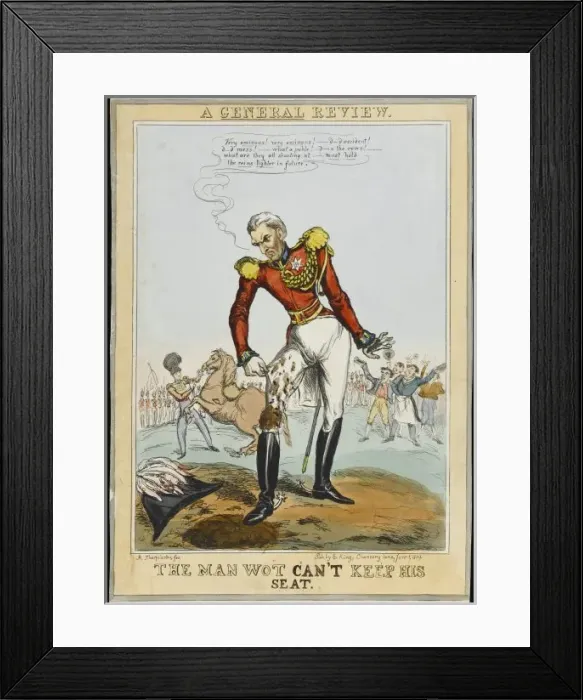 Framed Print : Wellington Unhorsed 1829 Framed Print : Wellington Unhorsed 1829