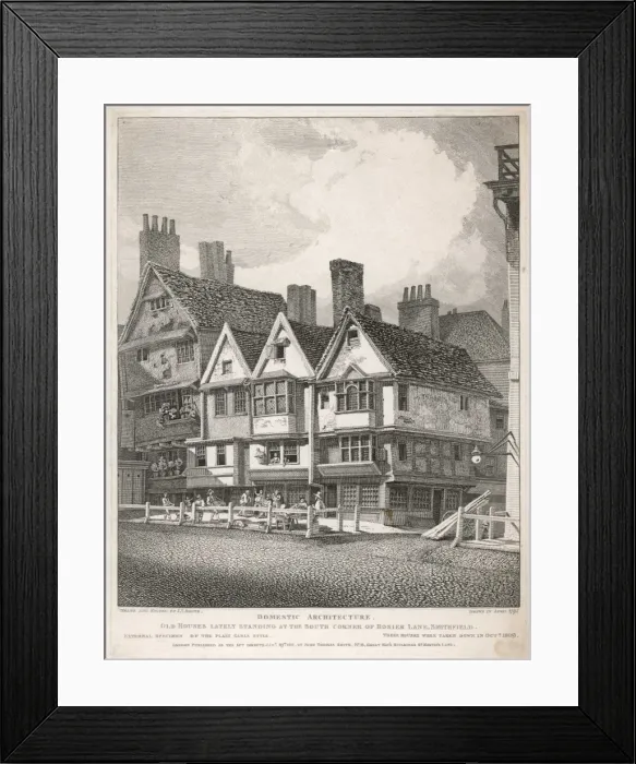 Framed Print : Town Houses 1795 Framed Print : Town Houses 1795