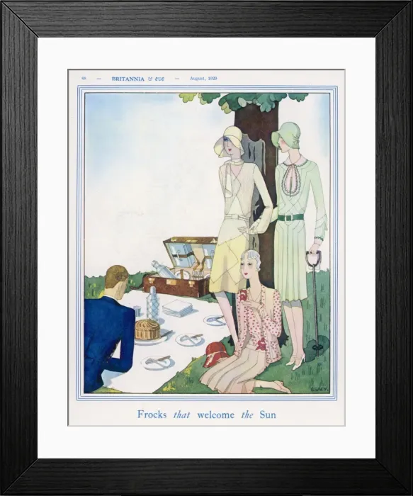 Framed Print : Stylish Picnic / 1929 Framed Print : Stylish Picnic / 1929