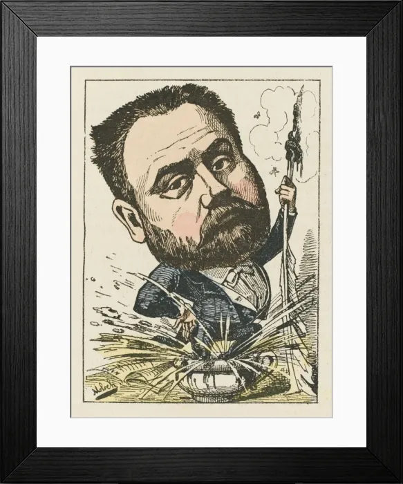 Framed Print : Zola / Trombinoscope 1882 Framed Print : Zola / Trombinoscope 1882