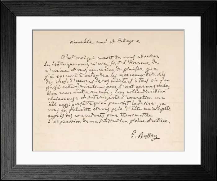 Framed Print : Writing Example / Rossini Framed Print : Writing Example / Rossini
