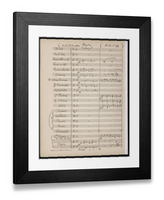 Framed Print : Rossini / Kyrie / Orch Score Framed Print : Rossini / Kyrie / Orch Score