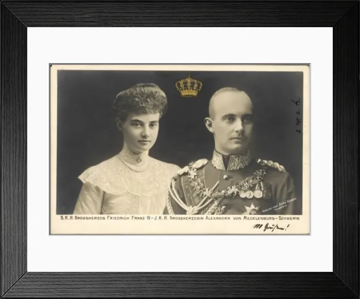 Framed Print : Friedrich Franz Iv / Wife Framed Print : Friedrich Franz Iv / Wife