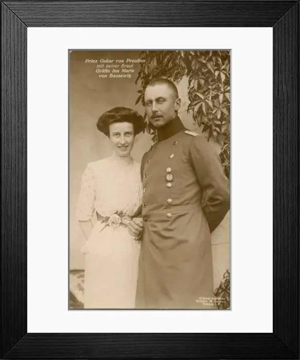 Framed Print : Oskar / Prussia / Wife / 1914 Framed Print : Oskar / Prussia / Wife / 1914