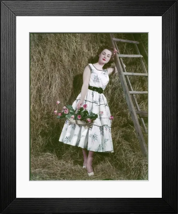 Framed Print : Floral Print Dress Framed Print : Floral Print Dress