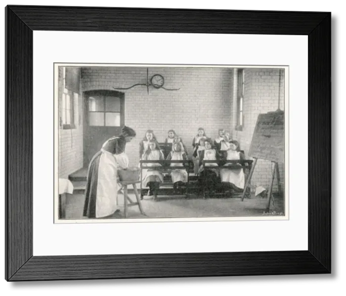 Framed Print : Board School Washing 19C Framed Print : Board School Washing 19C
