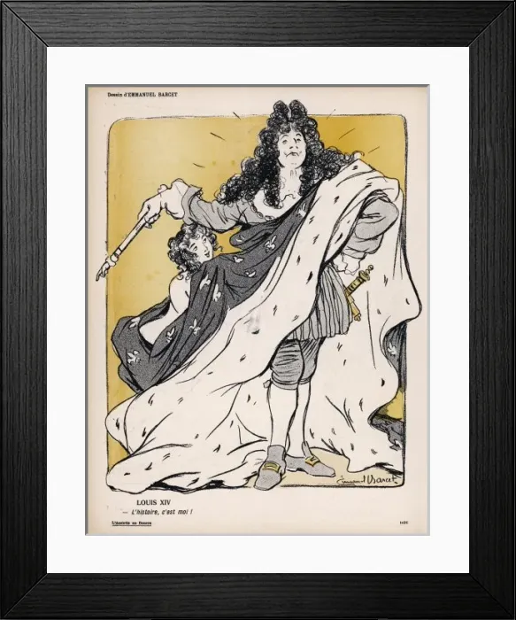 Framed Print : Louis Xiv / Caricature Framed Print : Louis Xiv / Caricature