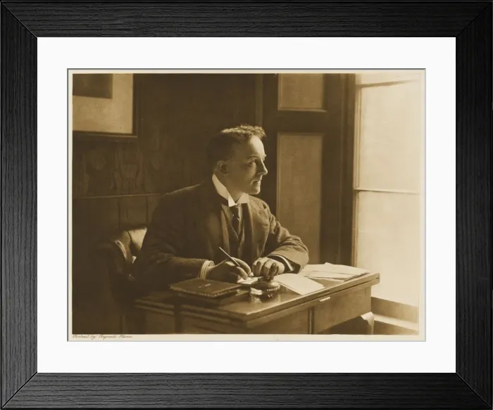 Framed Print : Photo, German at Desk Framed Print : Photo, German at Desk