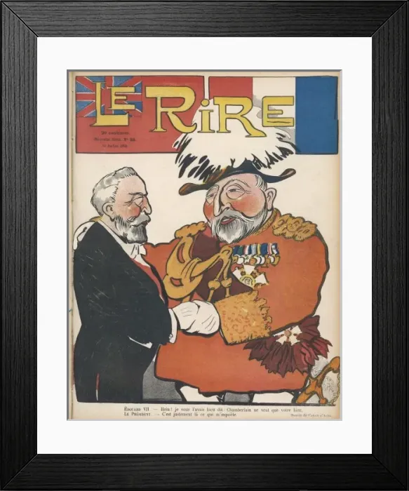 Framed Print : Edward Vii / Rire 1903 Framed Print : Edward Vii / Rire 1903