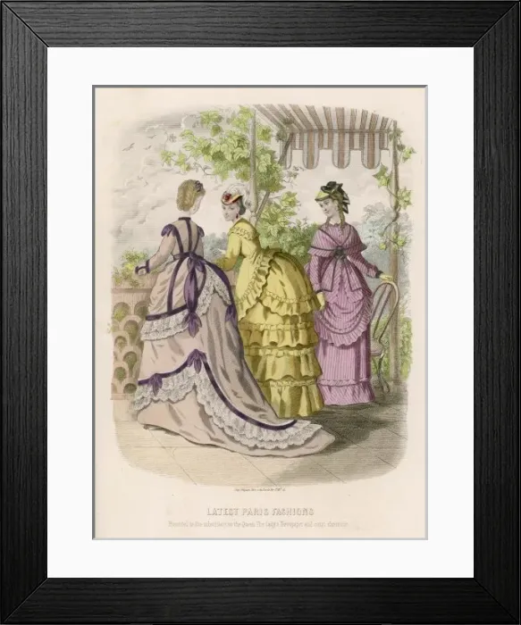 Framed Print : Costume September 1869 Framed Print : Costume September 1869