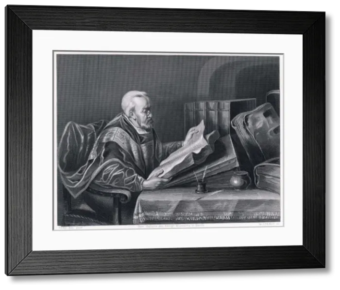 Framed Print : Scholar Reading Journal