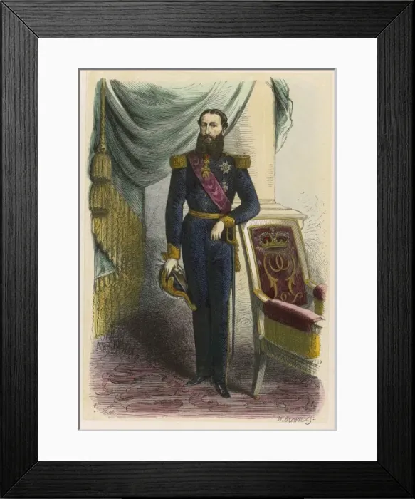 Framed Print : Leopold Ii / Belgium / Lith Framed Print : Leopold Ii / Belgium / Lith