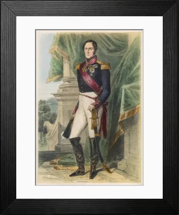 Framed Print : Leopold I / Belgium / Brown Framed Print : Leopold I / Belgium / Brown