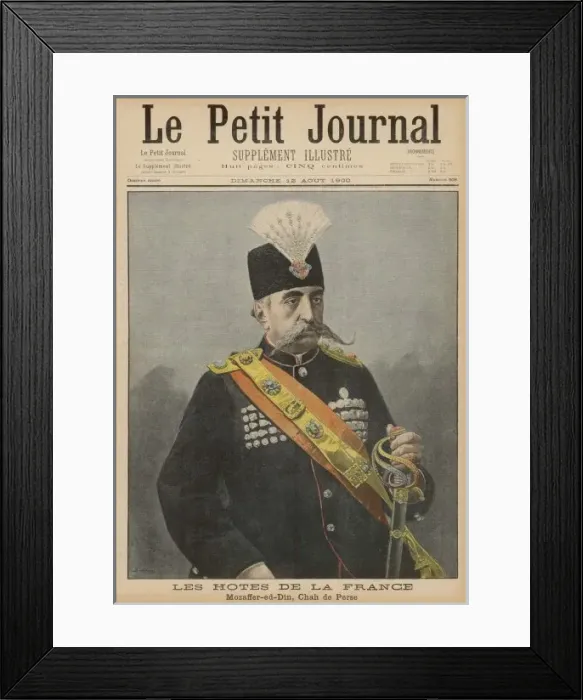 Framed Print : Mozaffar Od-Din Shah Ira