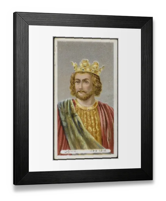Framed Print : King John / Cig Card Framed Print : King John / Cig Card