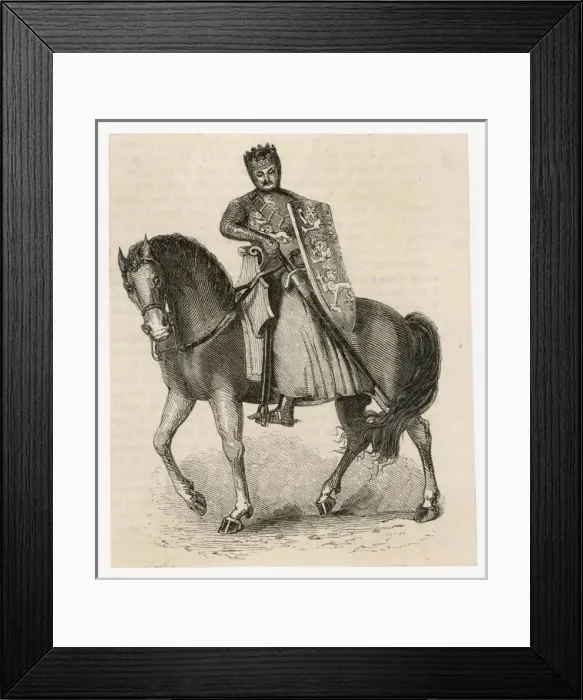 Framed Print : Edward I / Horse / Anon Eng Framed Print : Edward I / Horse / Anon Eng