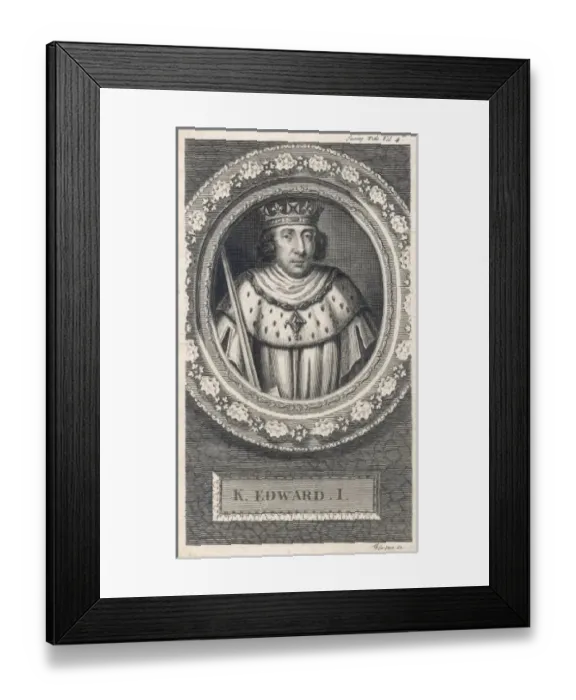 Framed Print : Edward I / Vertue Framed Print : Edward I / Vertue