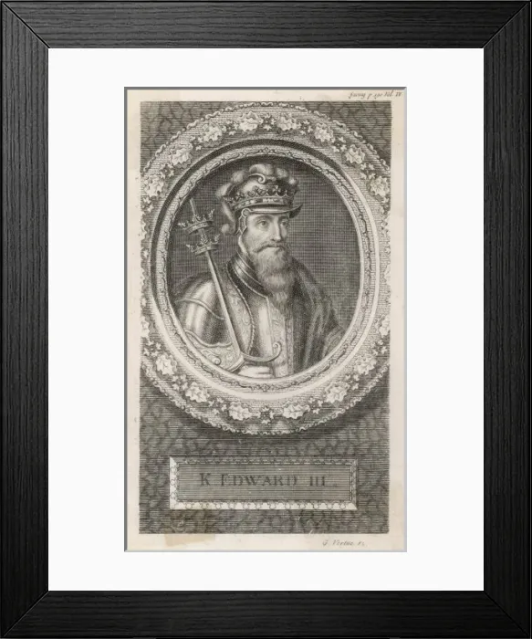 Framed Print : Edward Iii / Vertue Framed Print : Edward Iii / Vertue