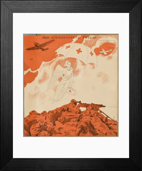 Framed Print : France and Red Cross