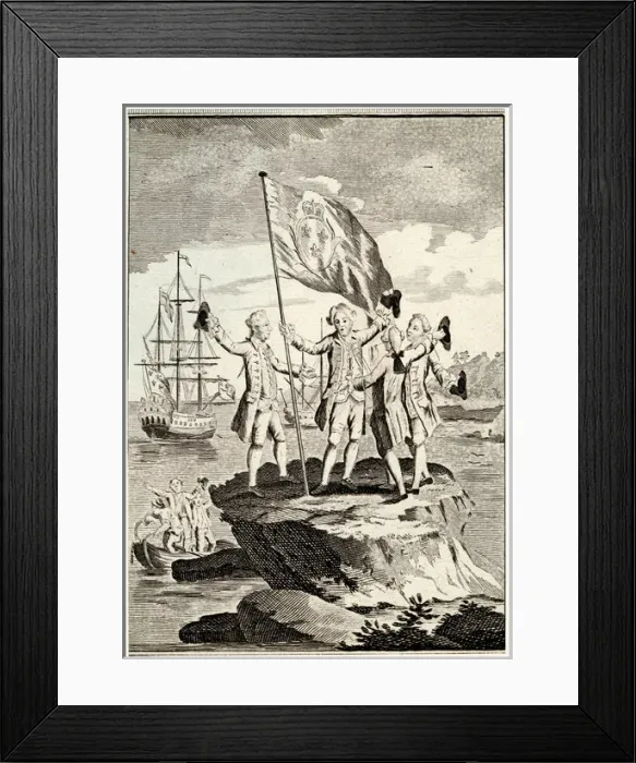Framed Print : Bougainville & Flag
