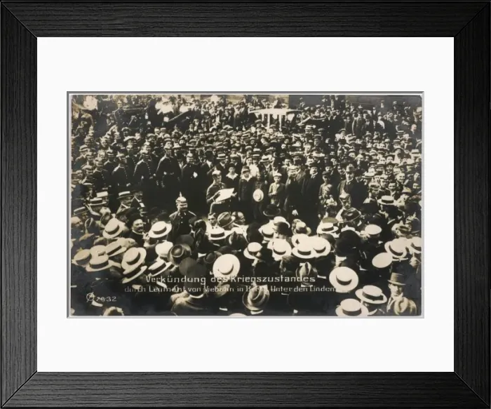 Framed Print : War Announced, Berlin Framed Print : War Announced, Berlin